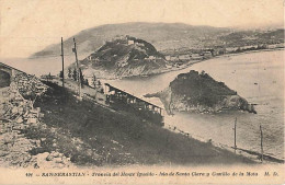 Delcampe - ESPAGNE SAN SEBASTIAN Funiculaire TRANVIA DEL MONTE IGUELDO ISLA DE SANTA CLARA Y CASTILLO DE LA MOTA - Guipúzcoa (San Sebastián)