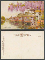 Delcampe - Japan Old Postcard Wistaria Nagaoka, Geisha Girls Women Ladies Lake Ella Du Cane - Sonstige & Ohne Zuordnung