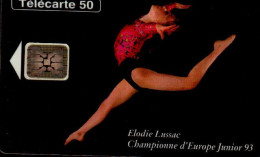 Delcampe - TELECARTE 50...GYMNASTIQUE..ELODIE LUSSAC - Sport