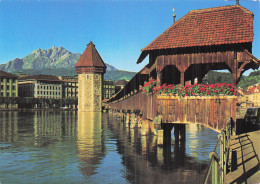 Delcampe - SUISSE LUCERNE PONT DE LA CHAPELLE TOUR DE L EAU ET PILATUS - Sonstige & Ohne Zuordnung
