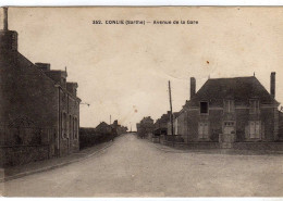 Delcampe - Conlie Avenue De La Gare - Conlie