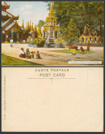 Delcampe - Burma Old Postcard Entrance To Shwe Dagone Pagoda Temple Rangoon, Flowers Seller - Myanmar (Burma)