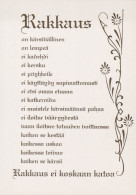 Delcampe - Finland Suomi Rakkaus Teemainen Runo Rakkaus On Kärsivällinen Unposted #SCY842 - Finnland