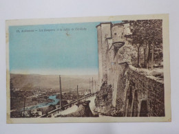 Delcampe - AUBENAS  Les Remparts Et La Vallée De L'Ardèche - Aubenas