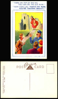Delcampe - On Top Of Hill You See The Ruin That's My Wife You're Talking About Old Postcard - Comicfiguren