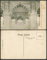 Delcampe - India Old Postcard Interior Dewan Khas With Marble THRONE In Fort Delhi No.18301 - Indien