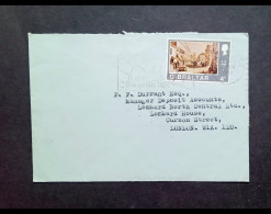 Delcampe - GIBRALTAR TO UK 1974, COVER USED, 19TH CE VIEW PICTURE, SLOGAN, LETS HELP KEEP GIB TIDY, MOUNTAIN CACHET, GIBRALTAR CITY - Gibraltar