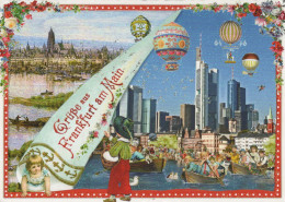 Delcampe - Deutschland Frankfurt Skyline Altstadt Main Fluss Heißluftballons #PAX797 - Frankfurt A. D. Oder