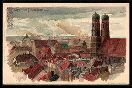 Delcampe - Künstler-AK Heinrich Kley: München, Blick Vom Petersturm Aus - Kley