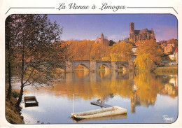Delcampe - LIMOGES La Vienne Au Loin La Cathedrale St Etienne 25(scan Recto-verso) MA1345 - Limoges