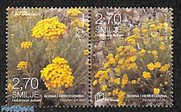 Delcampe - Bosnia Herzegovina - Croatic Adm. 2017 Flora 2v [:], Mint NH, Nature - Various - Flowers & Plants - Scented Stamps - Non Classés