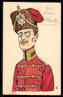 Delcampe - AK Soldat In Roter Uniform Mit Mütze - Weltkrieg 1914-18
