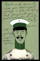 Delcampe - AK Soldat In Heller Uniform Mit Mütze - Weltkrieg 1914-18