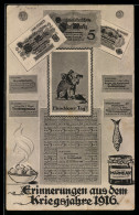 Delcampe - AK Kriegsnot, Notgeld Und Lebensmittelmarken, Kriegsjahr 1916 - Weltkrieg 1914-18