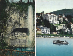 Delcampe - LUCERNE - LUZERN : Löwendenkmal + Hôtel Montana : ( 2 Cartes ). - Luzern