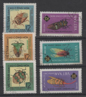 Delcampe - Vietnam Du Nord - N°451 à 456 - Faune - Insectes - Cote 7€ - Obliteres - Viêt-Nam