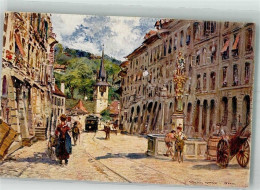 Delcampe - 3000 Bern Berne Lithographie / Künstlerkarte Gerechtigkeits- Gasse - 38211319 - Bern