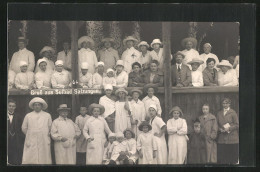 Delcampe - AK Bad Salzungen, Gruppenbild Von Kurgästen - Bad Salzungen