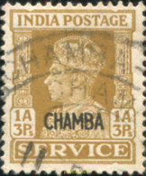 Delcampe - 786152 USED CHAMBA 1941 SELLOS DE SERVICIO DE INDIA INGLESA SOBRECARGADOS - Chamba