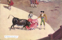 Delcampe - CPA Corrida Course De Taureaux Capeo A La Alimon - Stierkampf