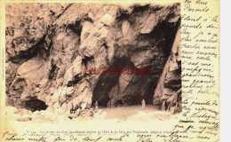Delcampe - CPA LA POINTE DU RAZ - FINISTERE - LA GRANDE GROTTE DE LA BAIE DES TRPASSES - La Pointe Du Raz