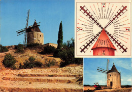 Delcampe - [-5%] FRANCE - Fontvieille - Multivues - Moulin De Daudet - 32 Vents De Provence - Végétation - Cyprès - Animé - Carte P - Fontvieille
