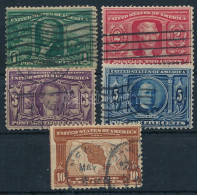 Delcampe - O USA 1904 Luisiana Világkiállítás Sor, A Záróérték A Baloldalon Vágva Mi 154-158 (Mi EUR 100.-) - Altri & Non Classificati