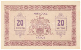 Delcampe - 1919. Miskolc 1919.05.14. 20K "Miskolcz Város" Utalvány-jegye, "G) 2824" T:AU Hungary / Miskolc 14.05.1919. 20 Korona "M - Non Classés