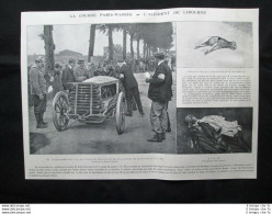 Delcampe - Corsa Parigi - Madrid: Libourne, Morte Di Loraine-Barrow Stampa Del 1903 - Autres & Non Classés
