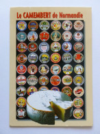 Delcampe - CAMEMBERT DE NORMANDIE - Etiquette (collection En Fond De Carte Postale) - Fromage - Küchenrezepte