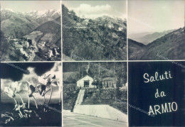 Delcampe - C564 - Cartolina Provincia Di Varese - Saluti Da Armio - Varese