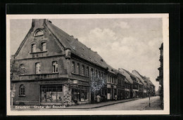 Delcampe - AK Bitterfeld, Strasse Der Republik Mit Geschäften - Bitterfeld