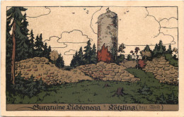 Delcampe - Burgruine Lichtenegg Bei Kötzing - Steinzeichnung - Eichstätt