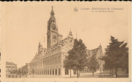 Delcampe - LEUVEN    BIBLIOTHEQUE DE L'UNIVERSITE.  VUE DU MARCHE AUX GRAIN - Leuven