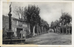Delcampe - CPA 83 RIANS Entrée De La Ville Fontaine 1955 - Rians