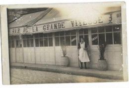 Delcampe - CARTE PHOTO CAFE  BAR DE LA GRANDE VITESSE à Situer CPA - Cafés