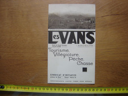 Delcampe - Brochure Depliant Touristique LES VANS Ardeche Syndicat D'Initiative - Dépliants Turistici