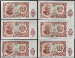 Delcampe - 6 Billets - BULGARIE - 10 Leva 1951 -   NEUF - Bulgarie