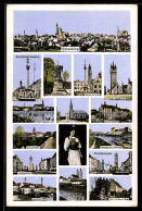 Delcampe - AK Straubing, Dreifaltigkeitssäule, Stadtturm, Stadtpfarrkirche, Theresienplatz, Donaupartie - Straubing