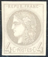 Delcampe - ** N°41A 4c Gris R1 - TB - 1870 Emissione Di Bordeaux