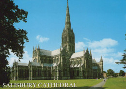 Delcampe - United Kingdom Salisbury Cathedral Gothic Architecture #PBK022 - Salisbury