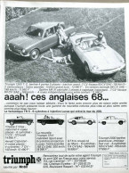 Delcampe - Publicité Papier VOITURE TRIUMPH  Année 1967 PMCM 967 - Werbung