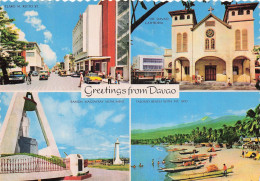Delcampe - PHILIPPINES DAVAO CLARO M RECTO ST DAVAO CATHEDRAL RAMON MAGSAYSAY MON - Filipinas