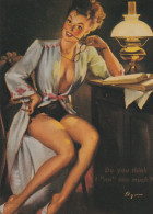 Delcampe - Image Cartonnée USA Format 9 X 6 Dessin De Elvgren  " No Too Much " - Pin-Ups