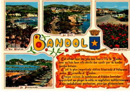 Delcampe - 83 BANDOL  / VUES / BLASON TEXTE SUR STYLE PARCHEMIN - Bandol