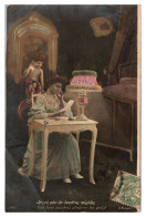 Delcampe - CPA FANTAISIE FEMME - JE SAIS QUE LES TENDRES MISSIVES FONT BIEN SOUVENT PLEURER TES YEUX - - Frauen