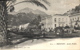 Delcampe - CPA Menton Jardin Public - Menton