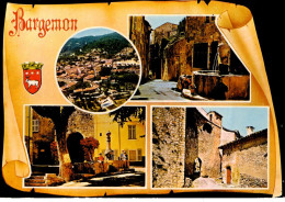 Delcampe - 83 BARGEMON  / VUES / BLASON / SUR STYLE PARCHEMIN - Bargemon