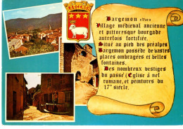 Delcampe - 83 BARGEMON  / VUES / BLASON /  TEXTE SUR STYLE PARCHEMIN - Bargemon