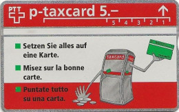 Delcampe - Switzerland: PTT P V-56 409L Telecom PTT, Setzen Sie Alles Auf Eine Karte. Mint - Schweiz